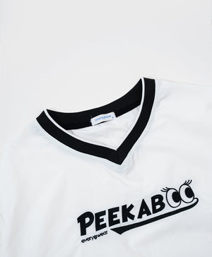 Peekaboo V- neck Oversized Sweatshirt