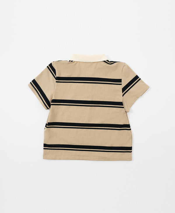 Peekaboo Striped Polo Shirt