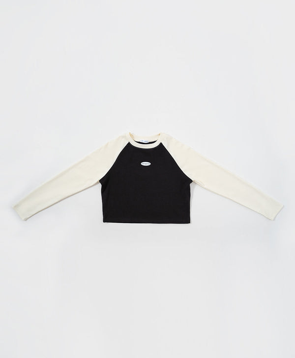 Peekaboo Long Sleeves Raglan Baby Tee