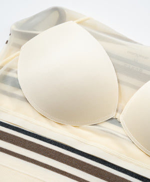 I am Padded! Contrast Stripes Padded Top