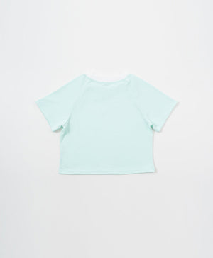Peekaboo Relaxed Fit Raglan Crop Tee