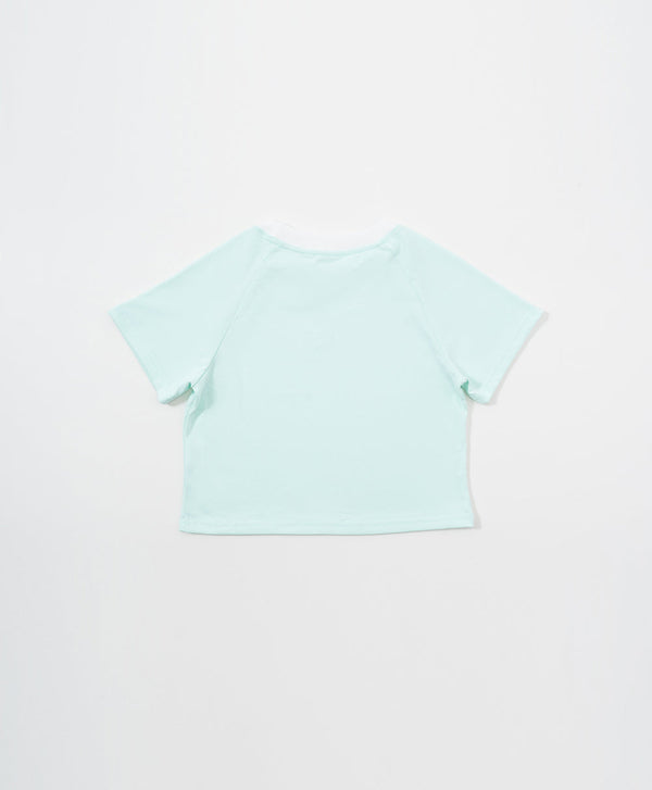 Peekaboo Relaxed Fit Raglan Crop Tee