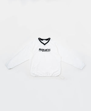 Peekaboo V- neck Oversized Sweatshirt