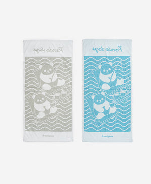 Fishing Panda Graphic Cotton Bath Towel (1pc)