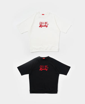 Call Me Lucky Unisex Raglan Sleeves Oversized Tee