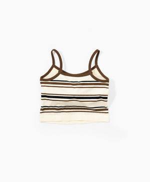 I am Padded! Contrast Stripes Padded Top