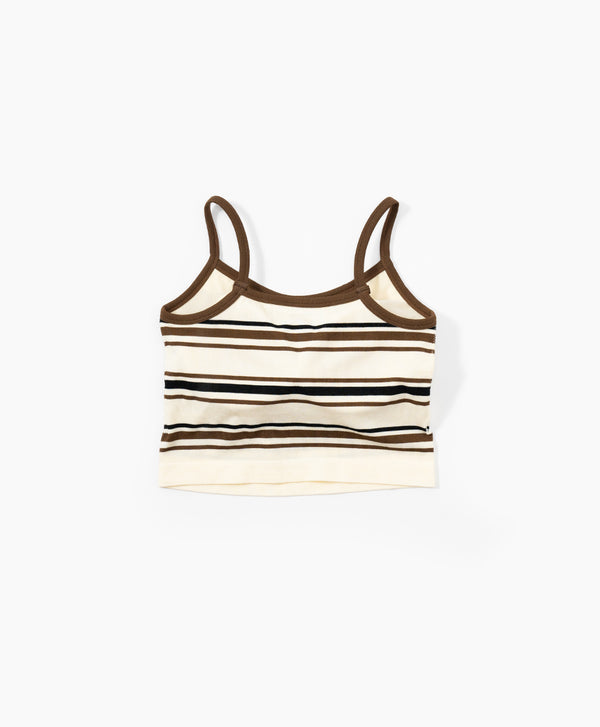 I am Padded! Contrast Stripes Padded Top