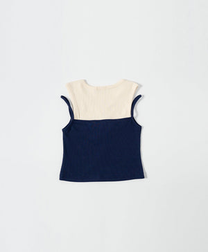 Dream Squad Fake 2-piece Sleeveless Top