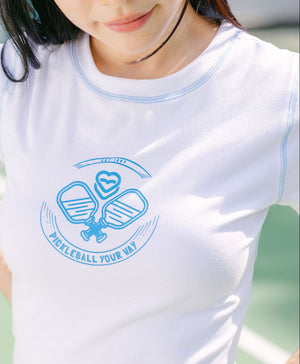 Pickle Me Short Sleeves Relaxed Fit Crop Tee