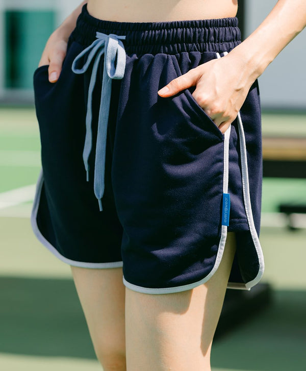 Pickle Me Contrast Drawstring Sweatshorts