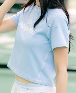 Pickle Me Short Sleeves Relaxed Fit Crop Tee