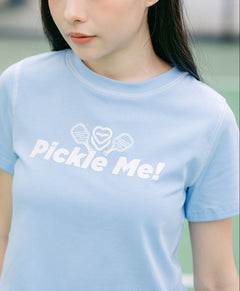 Pickle Me Short Sleeves Relaxed Fit Crop Tee