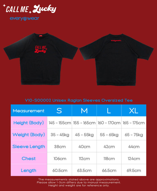 Call Me Lucky Unisex Raglan Sleeves Oversized Tee