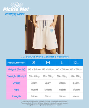 Pickle Me Men‘s Contrast Drawstring Sweatshorts