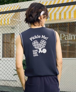 Pickle Me Unisex Crew Neck Sleeveless Tee