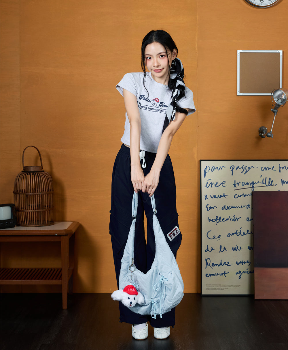F.H.C Ribbon Dumpling Sling Tote Bag