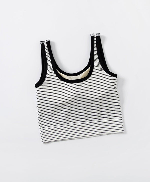 Contrast Stripes Bra Top