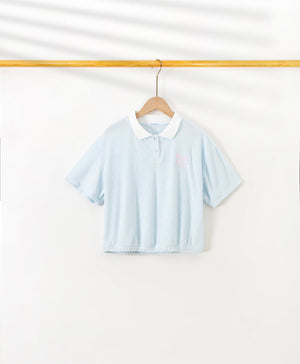 Picnic Perfect Crop Polo Top
