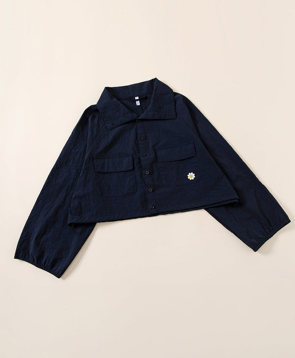 Smiling Every.wear Cargo Drawstring Crop Jacket