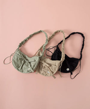 Smiling Every.wear Ribbon Drawstring Shoulder Tote