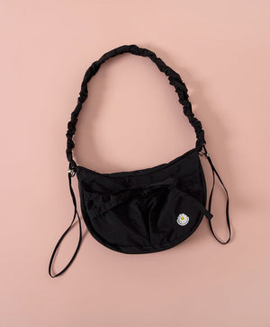 Smiling Every.wear Ribbon Drawstring Shoulder Tote