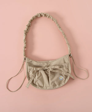 Smiling Every.wear Ribbon Drawstring Shoulder Tote