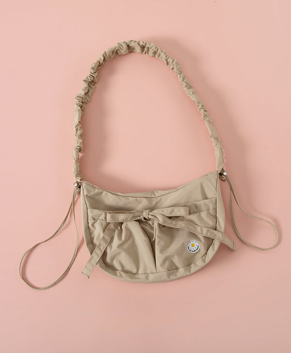 Smiling Every.wear Ribbon Drawstring Shoulder Tote
