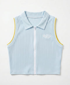 Pickle Me Zip-Up Sleeveless Polo Vest