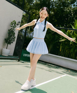 Pickle Me Zip-Up Sleeveless Polo Vest