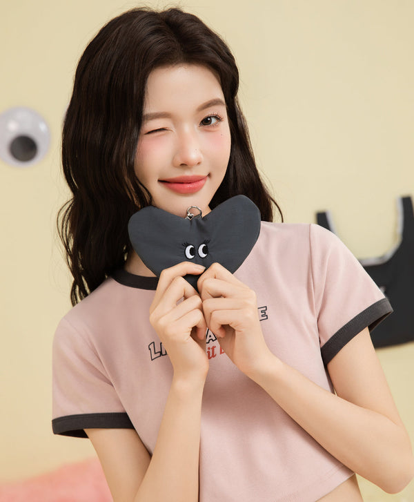 Peekaboo Heart Pouch Bag Charm