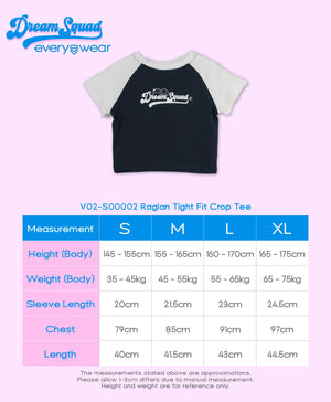 Dream Squad Raglan Tight Fit Crop Tee