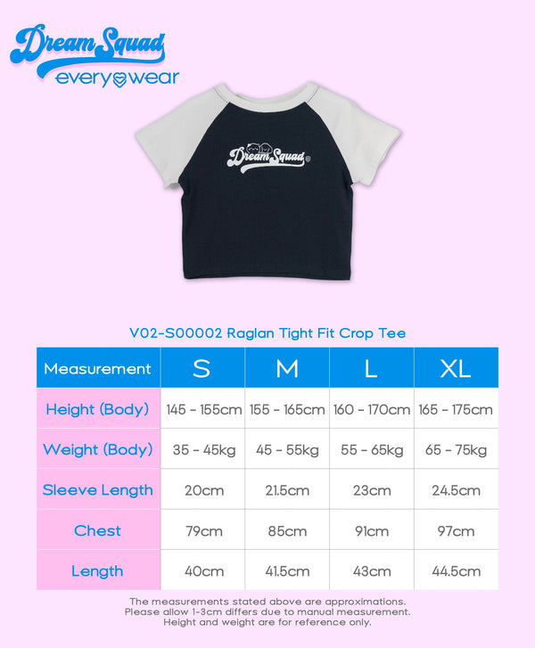 Dream Squad Raglan Tight Fit Crop Tee