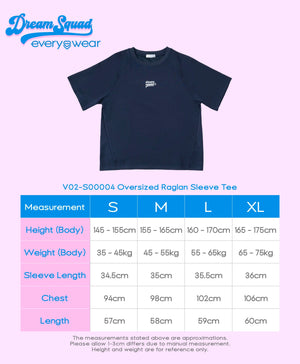 Dream Squad Oversized Raglan Short Sleeves Tee