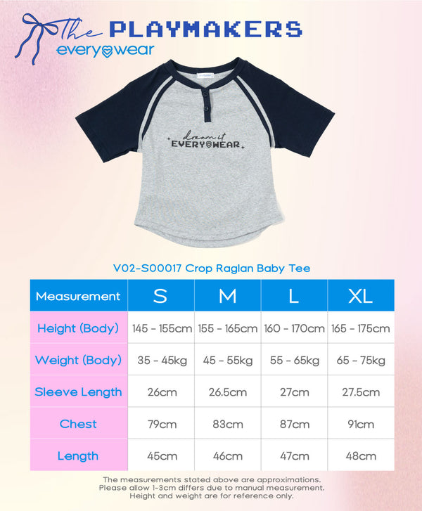 The Playmakers Crop Raglan Baby Tee