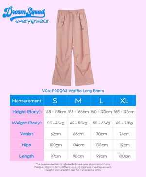 Dream Squad Waffle Long Pants with Drawstring