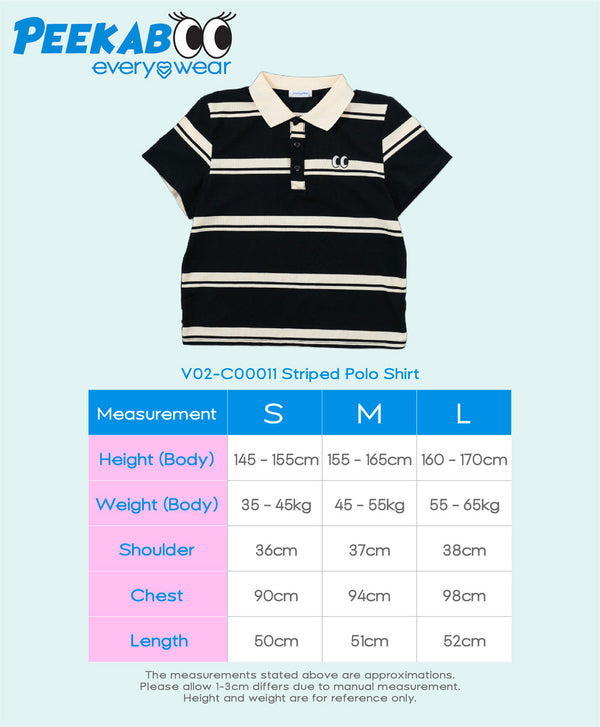 Peekaboo Striped Polo Shirt