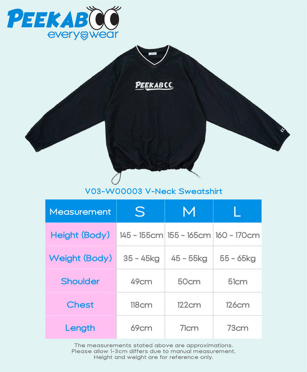 Peekaboo V- neck Oversized Sweatshirt