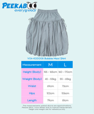 Peekaboo Bubble Maxi Skirt