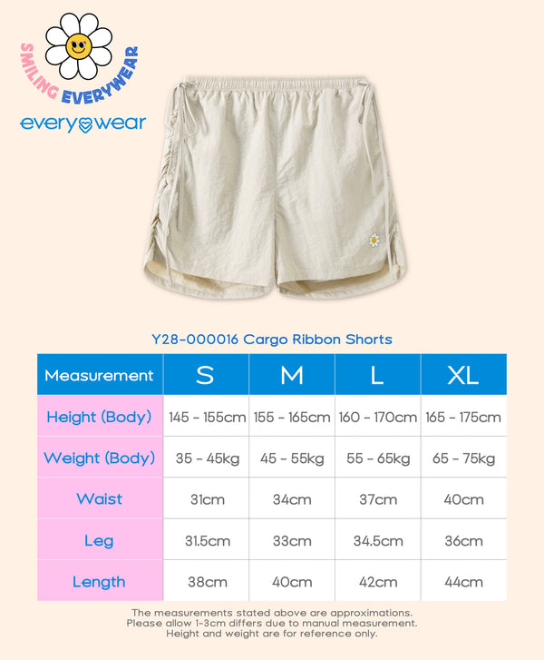 Smiling Every.wear Cargo Ribbon Bow Shorts